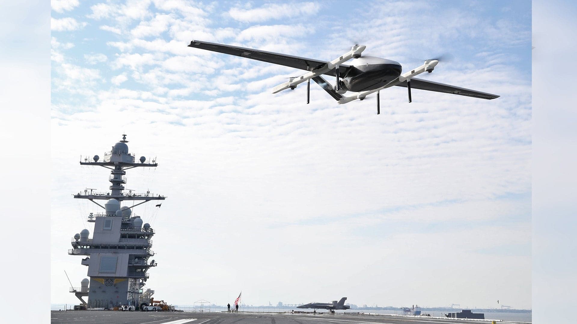 Navy Tests Autonomous Aerial Supply Drone From Its Newest Supercarrier