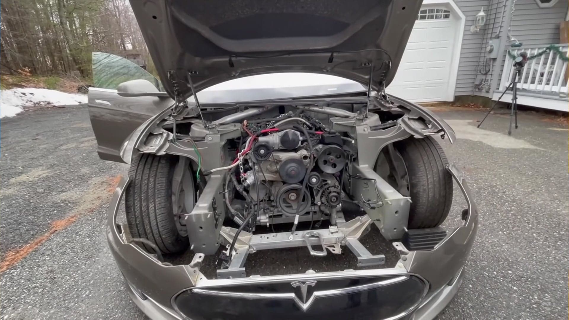 V8-Swapping a Tesla Model S Is Even Harder Than It Sounds