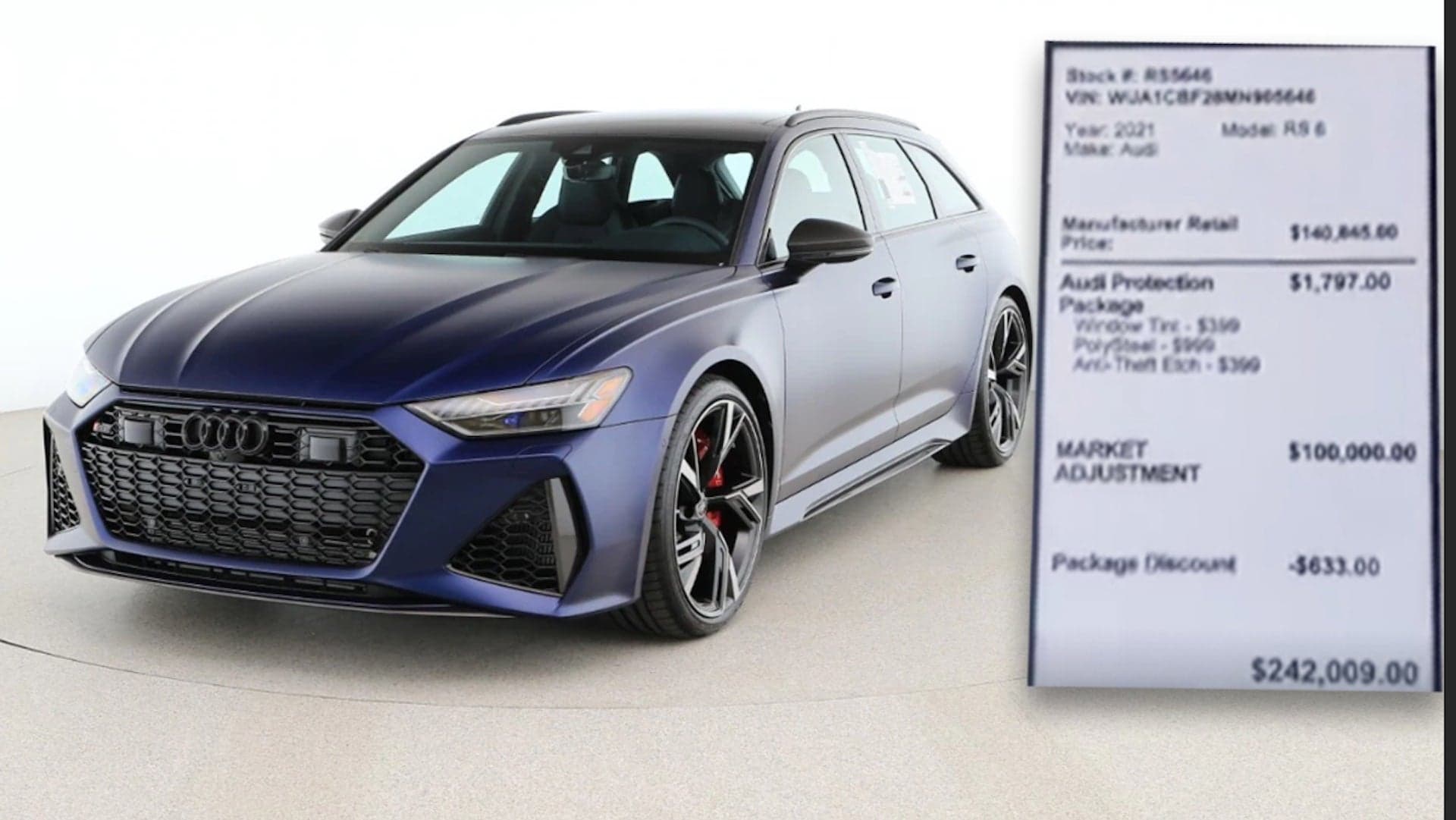 Audi Dealer Marks Up RS6 Avant $100,000 Over Sticker Price [Update]