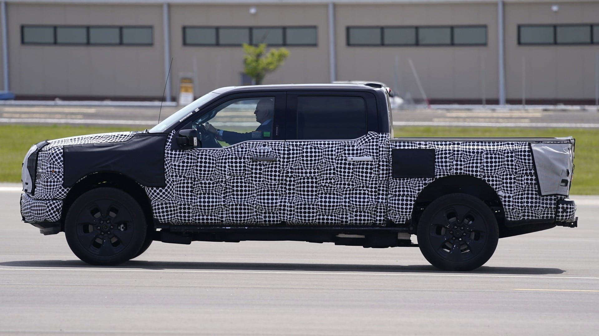 Watch President Biden Haul Ass in the Electric Ford F-150 During Unplanned Test Drive