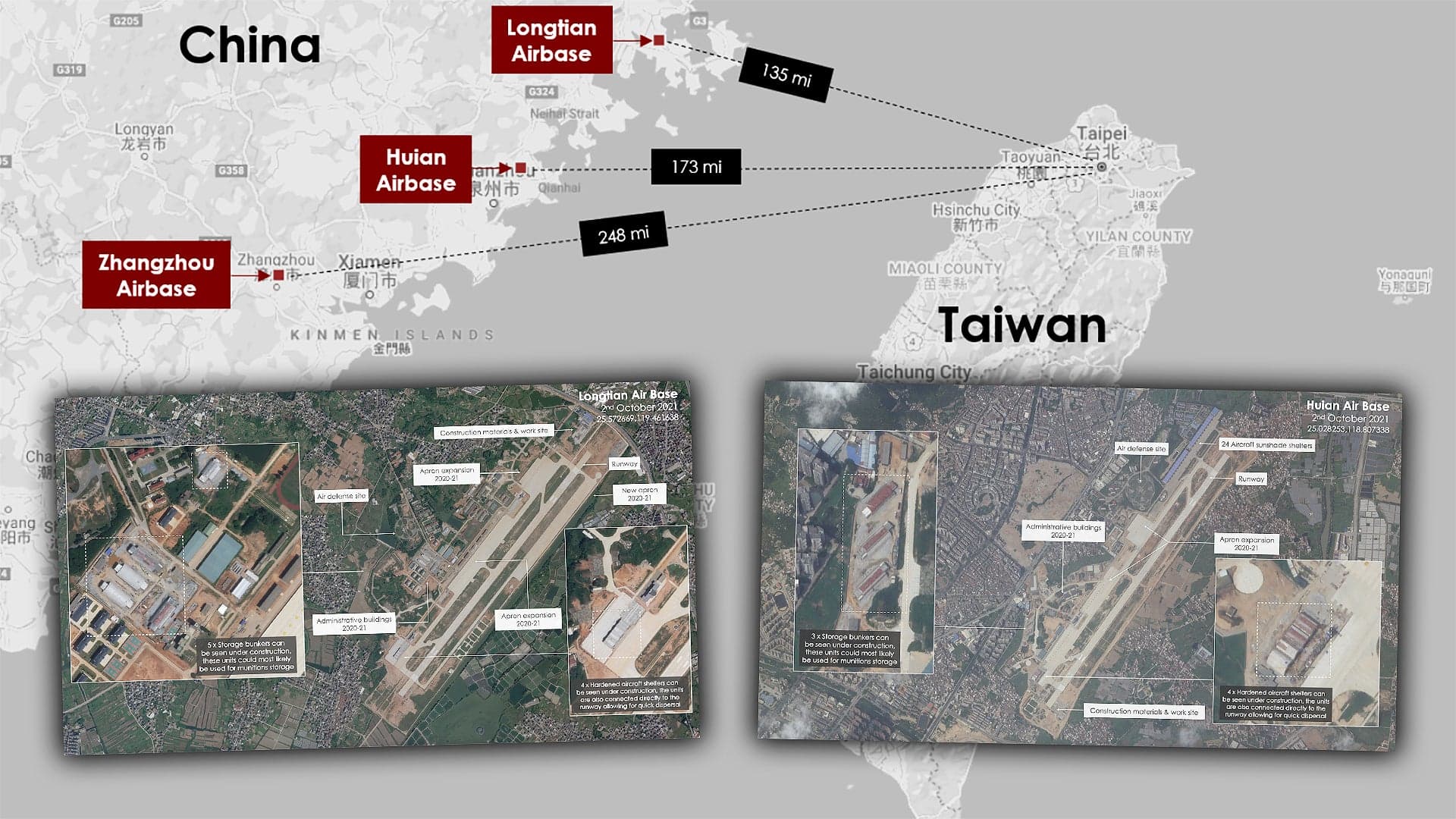 Major Construction Underway At Three Of China’s Airbases Closest To Taiwan