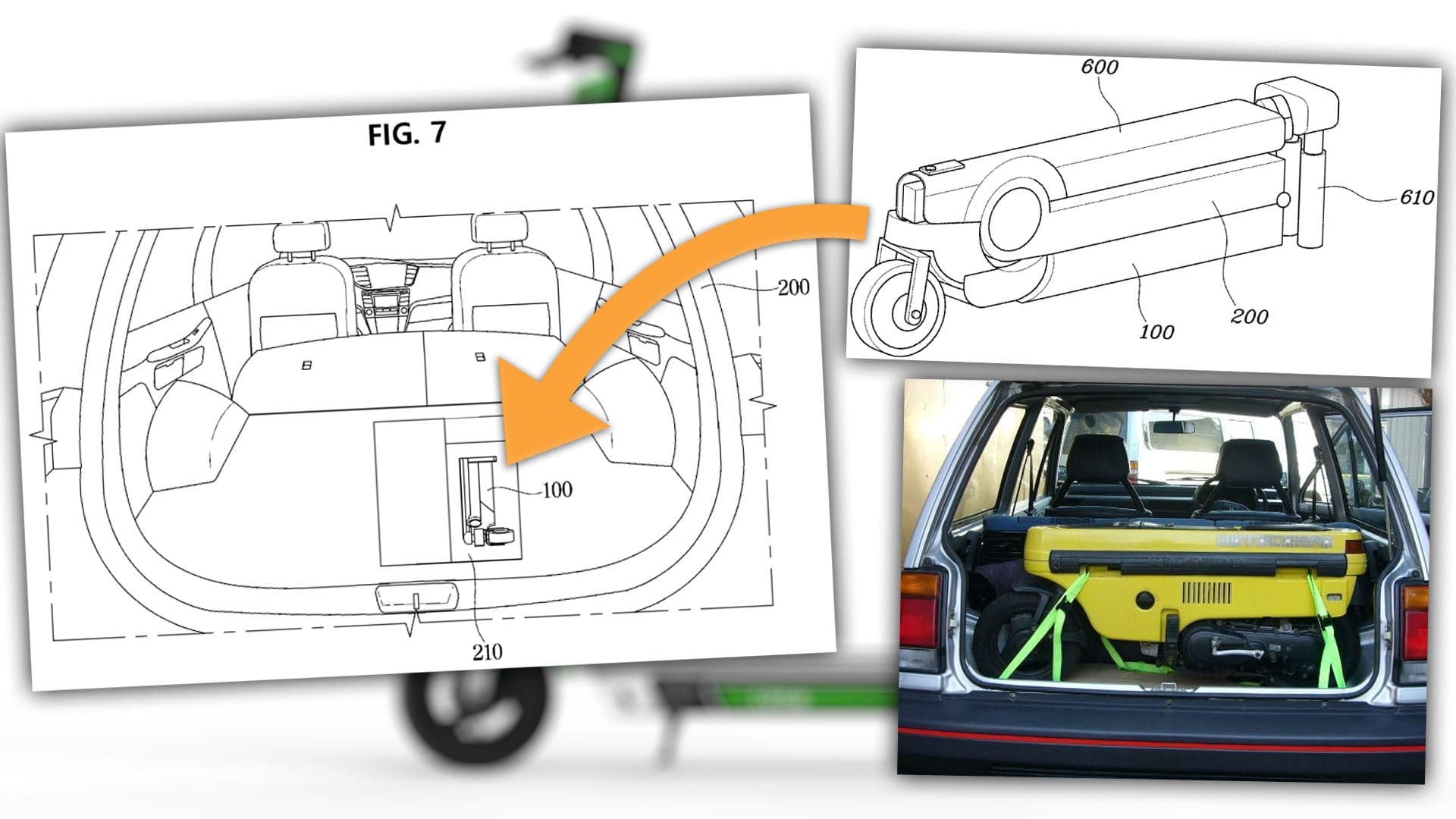 Motocompo Returns? Hyundai Patents Trunk-Mounted Folding Scooter