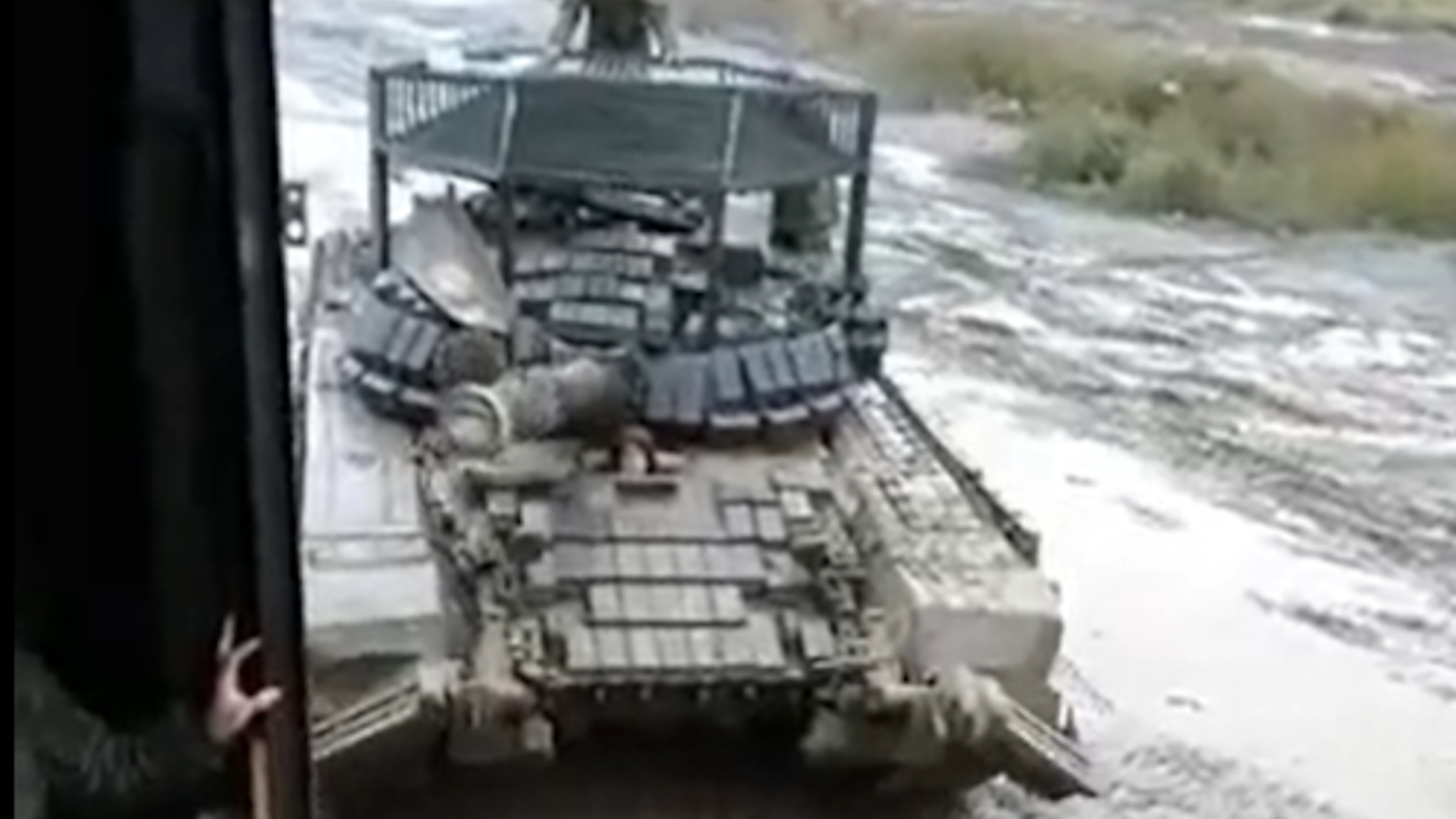 Russian T-80 Tank With Improvised Anti-Drone Armor Reportedly Appears In Crimea
