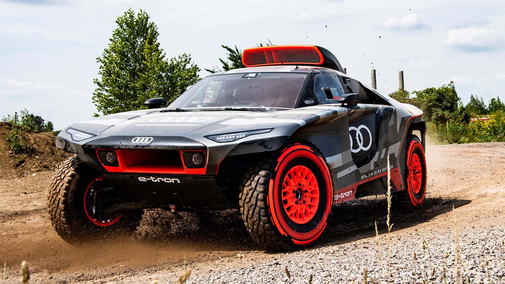 Audi Made a Regen Handbrake for Its Electrified Dakar Rally Racer
