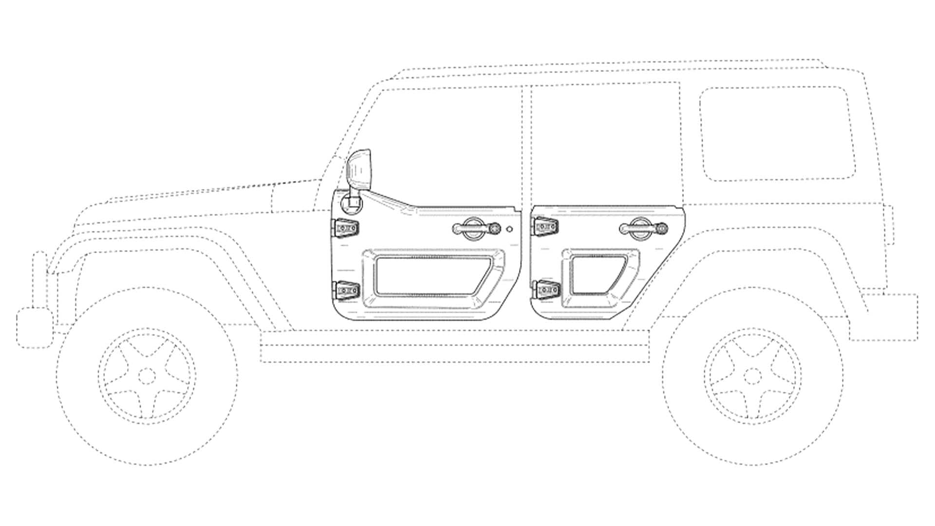 Jeep Patent Reveals Bronco-Style Donut Doors for the Wrangler