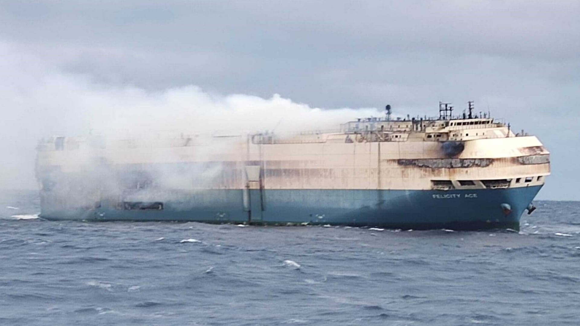 Salvage Crews Finally Board Torched Car Ship as It’s Towed to Safety