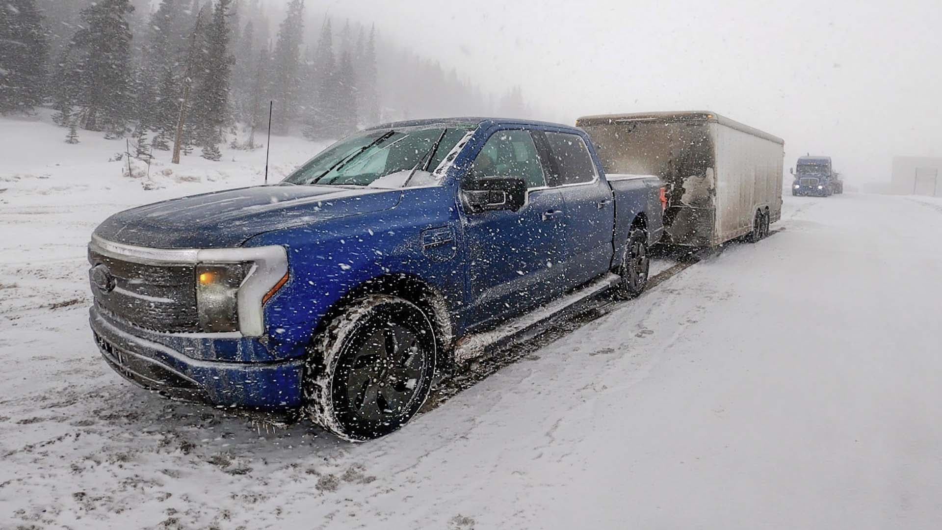 The 2022 Ford F-150 Lightning Can Tow Its 10,000-Pound Max Anywhere