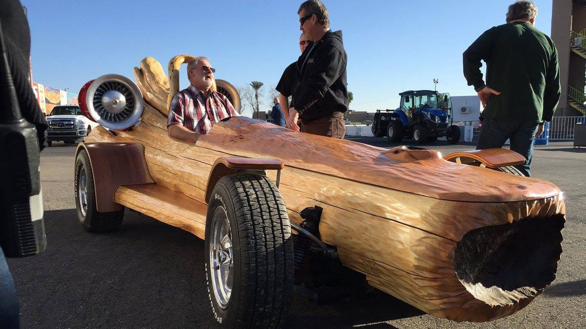 Meet the Log Car, a 75-hp Turbine Cedar Tree Mazda