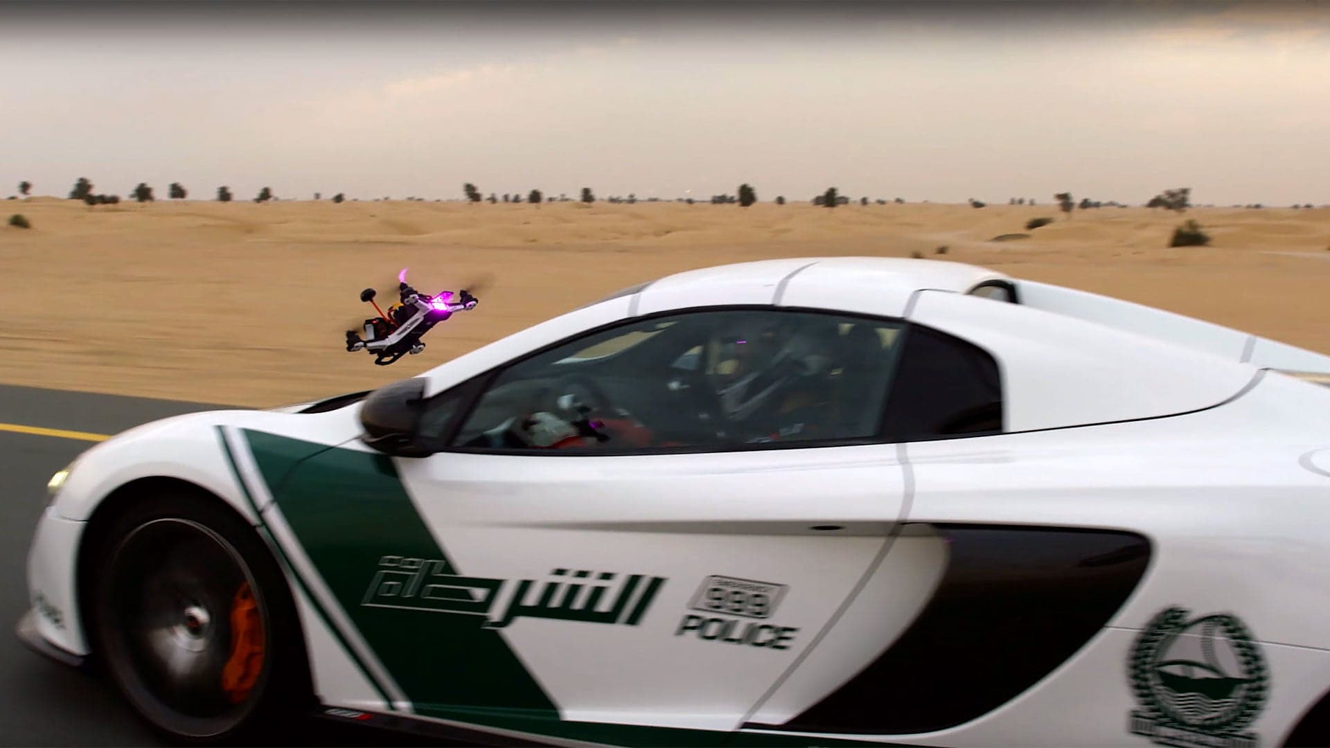 Watch This McLaren 650S Race a Drone Through Dubai