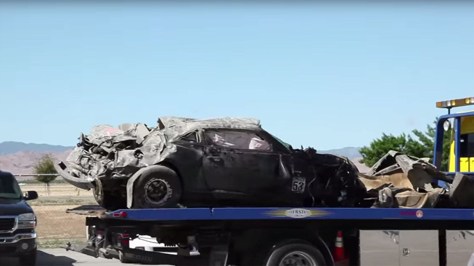 Watch This 1,800-HP Chevrolet Camaro Crash at Almost 200 MPH