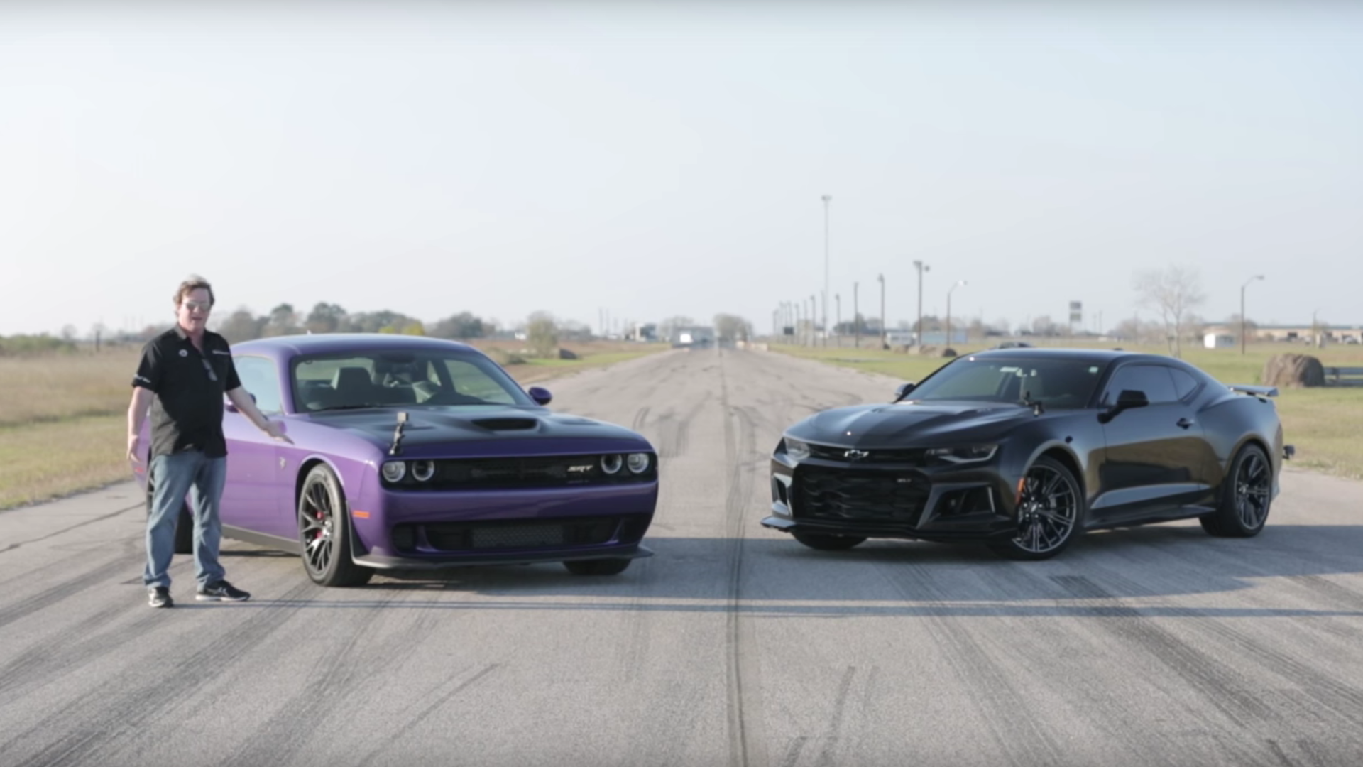 Watch the New Chevy Camaro ZL1 Race the Dodge Challenger Hellcat