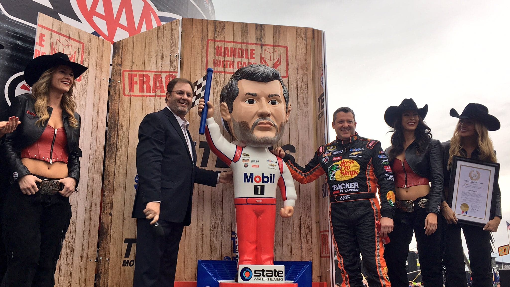 Tony Stewart Gets a More-Than-Lifesized Bobblehead from TMS