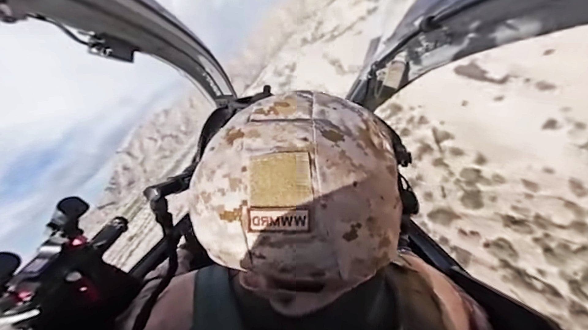 Whomp Over the Desert Floor in an AH-1Z Attack Helicopter