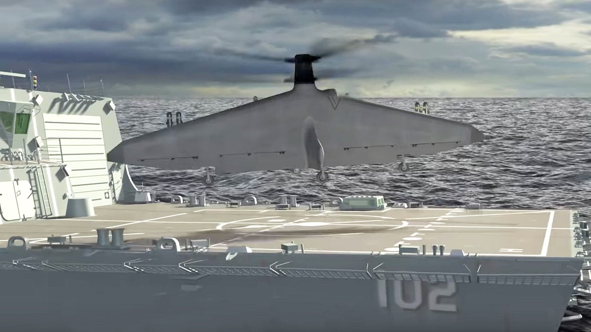 DARPA’s Revolutionary Fixed-Wing VTOL Naval Drone Gets The Video Treatment