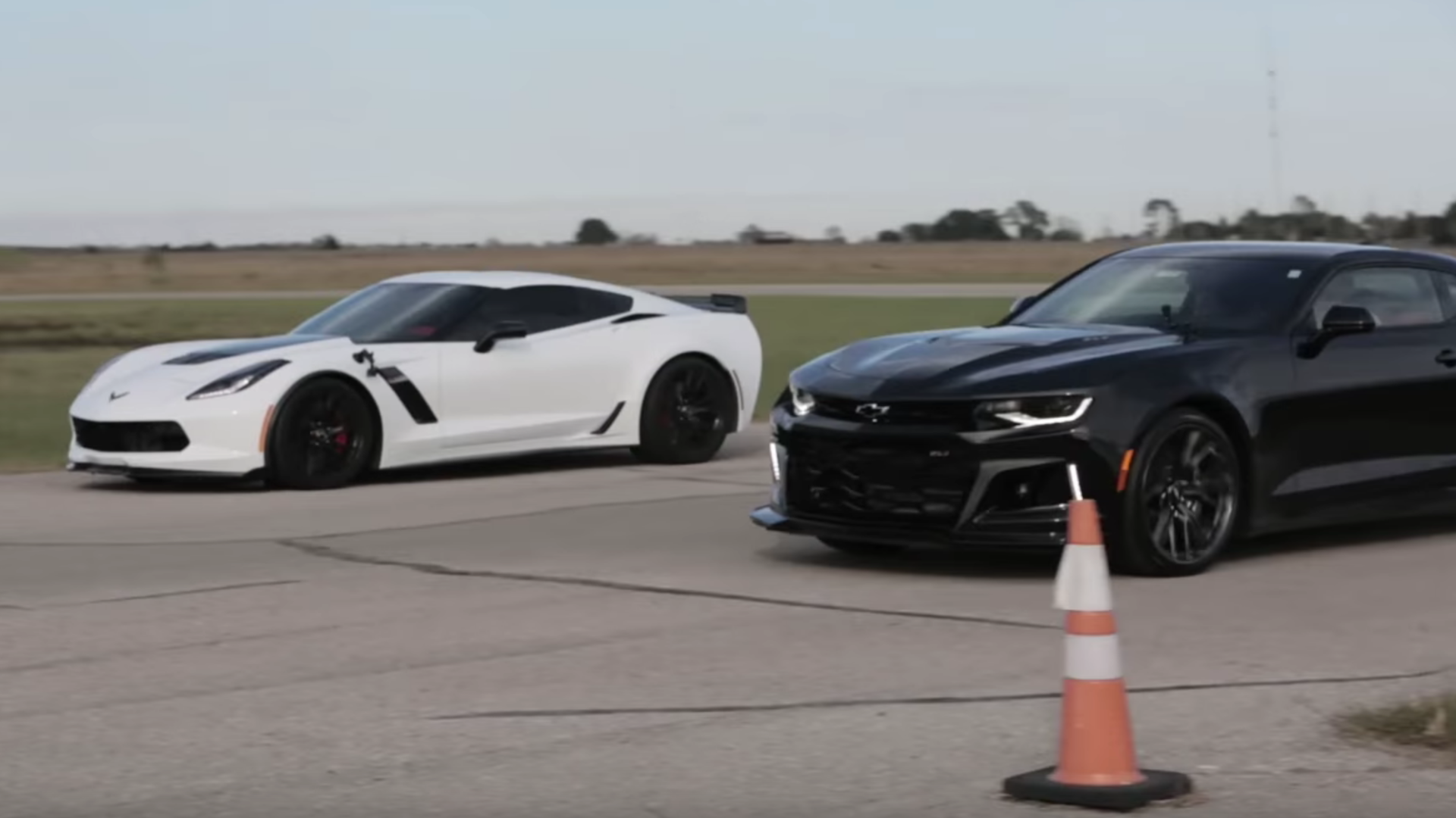 Watch Hennessey Race the 2017 Chevy Camaro ZL1 Against the Corvette Z06