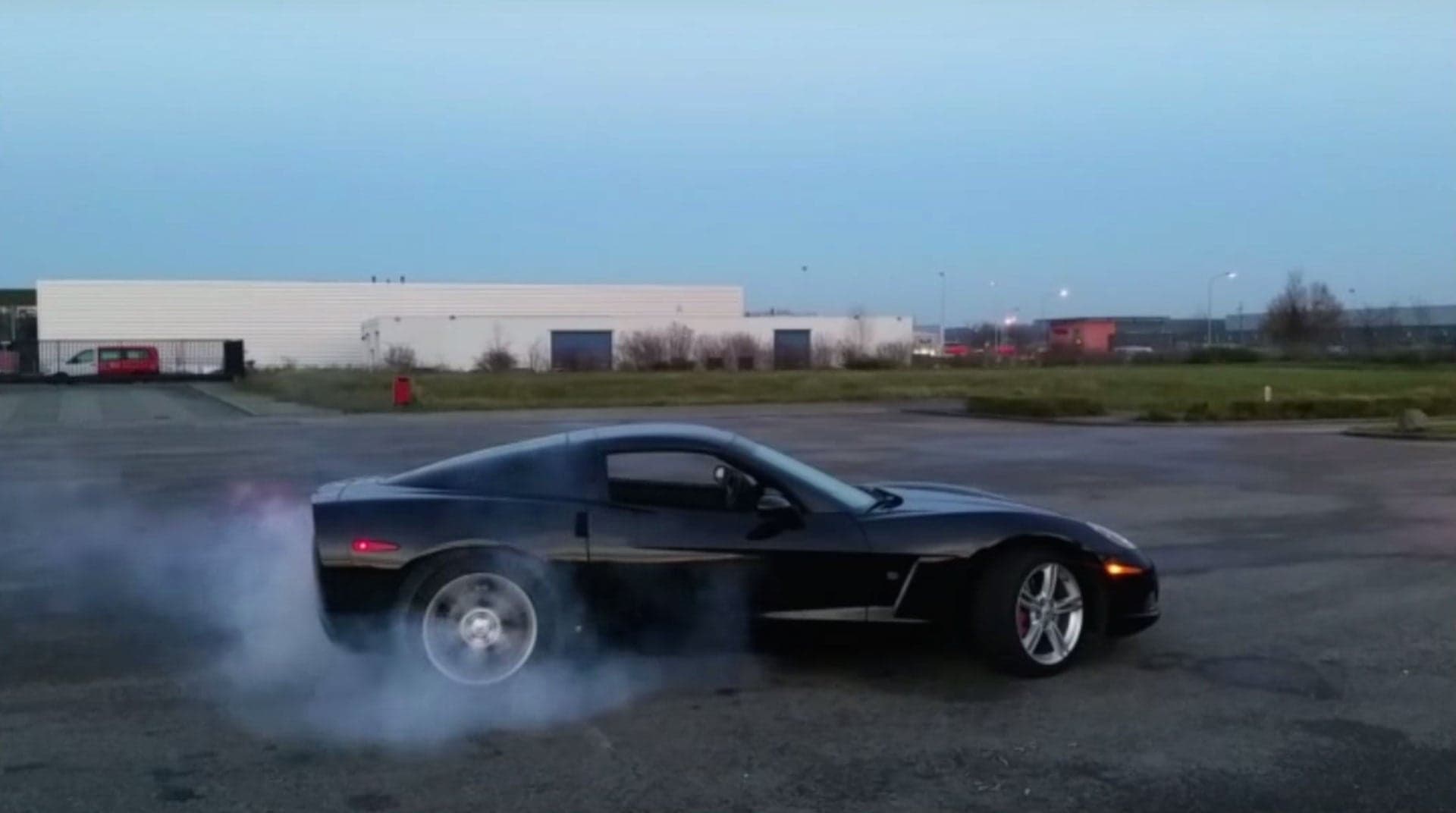 Behold, The First Driverless Corvette Burnout