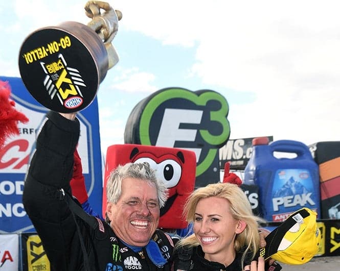 John Force Takes Out Daughter Courtney in NHRA Final