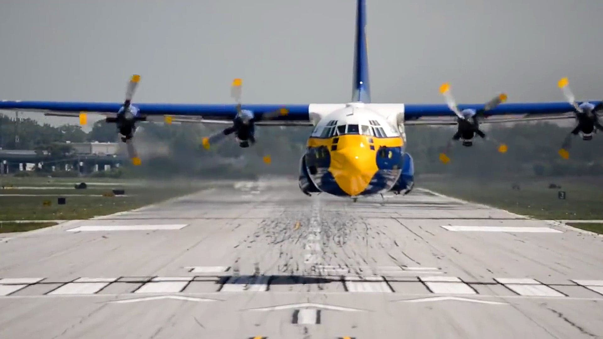 Fat Albert C-130 Gives You A Buzz Cut In This Crazy Head-On Takeoff Video