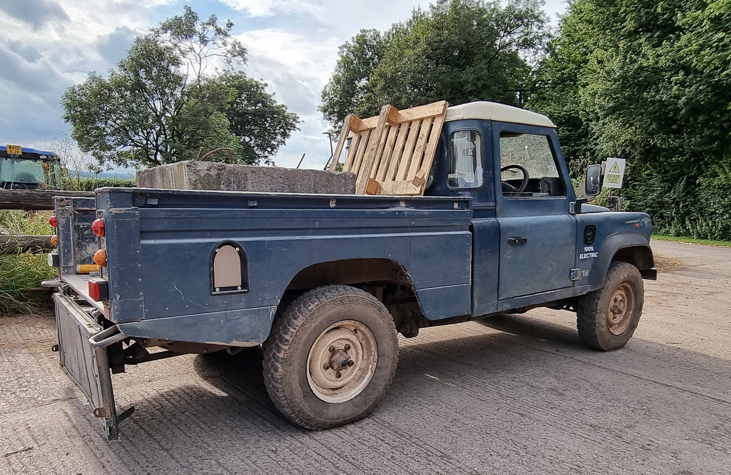 One of the converted Defender pickups