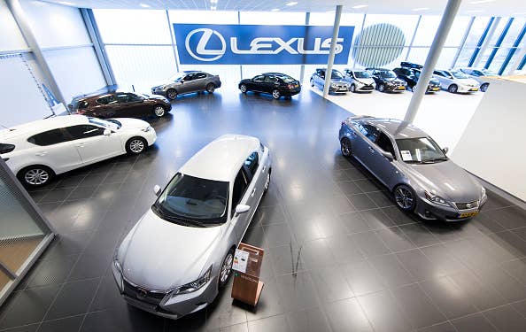 A general view of a Lexus car showroom