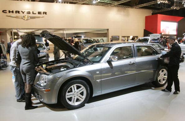 The Chrysler 300C at a car fair in Brussels