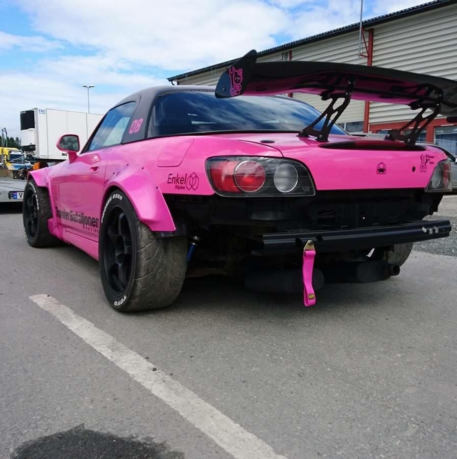 Pretty In Pink Honda S00 Drift Car Rocks 8 3 Liter Dodge Viper V 10