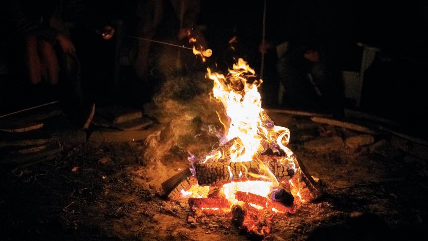 A small campfire.