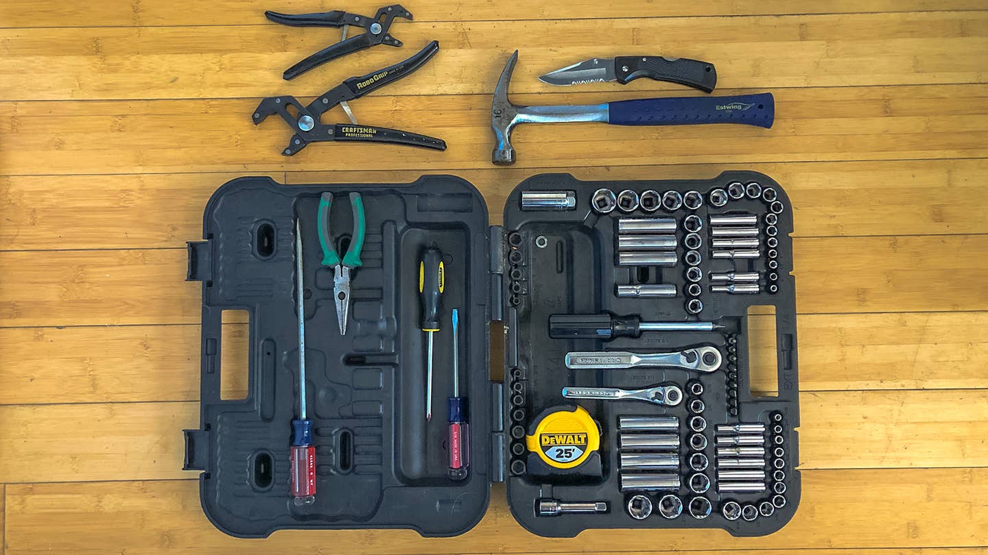 A tool set could come in handy on the road or at the campsite.