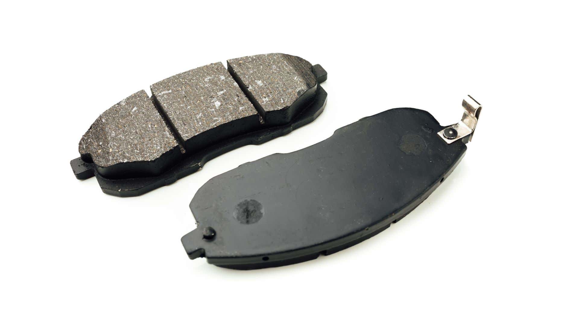 A set of brake pads.