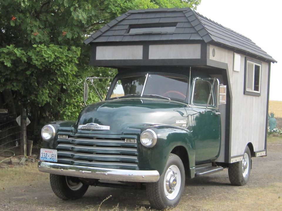 1950 Chevy Truck With Tiny Home Camper Is The Most American Way To Travel