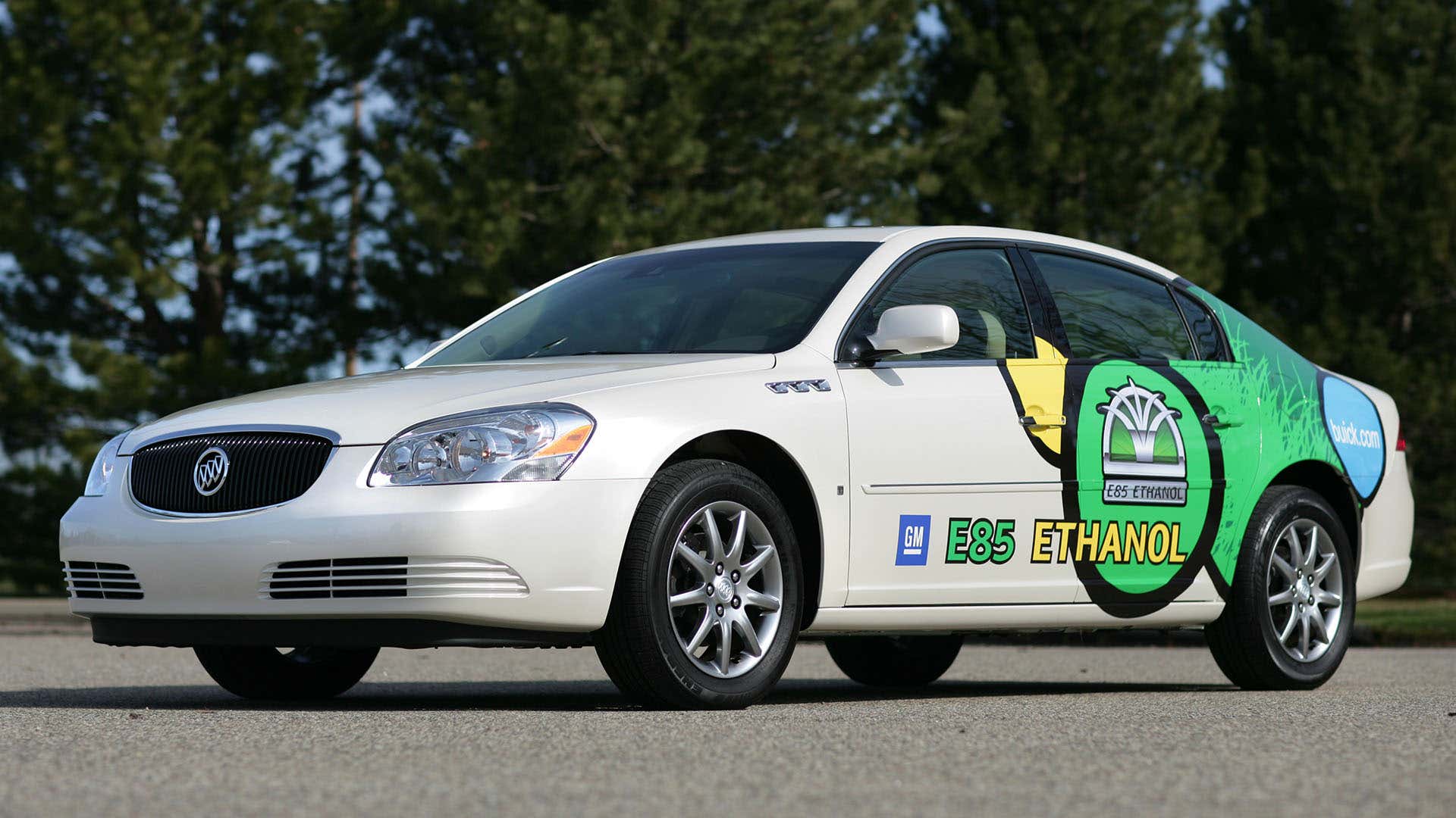 A 2011 Buick Lucerne with Flex Fuel compatibility.