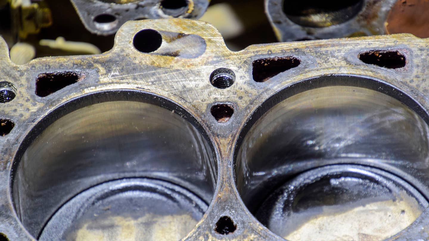 A close-up of a head gasket.