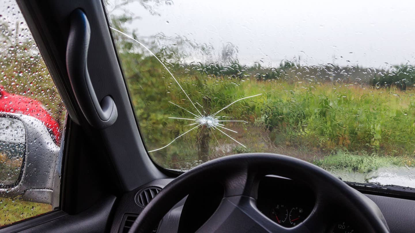 Dang spider windshield cracks.