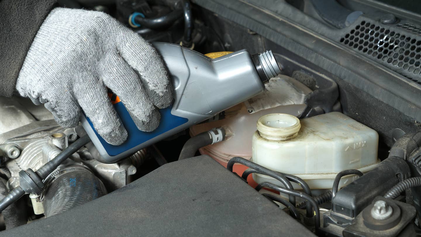 Brake fluid is cheap and readily available.