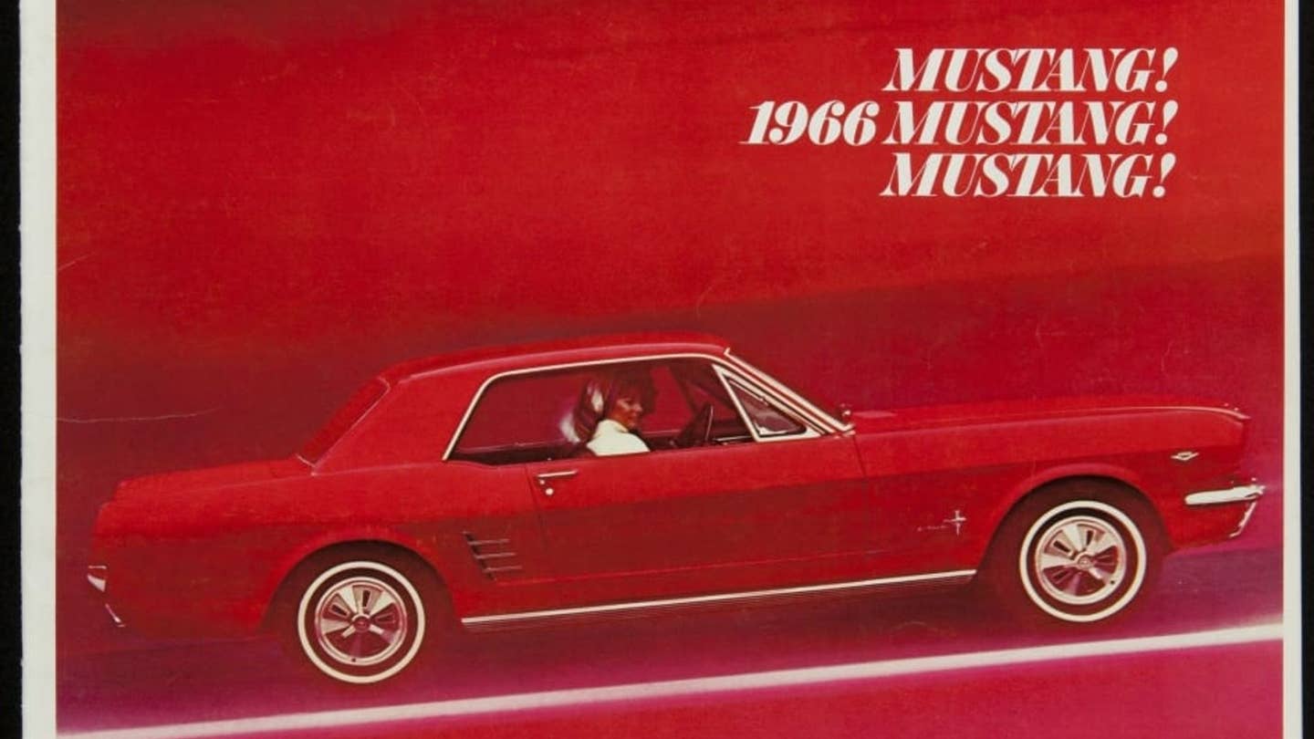 Part of the original brochure for the Mustang. 