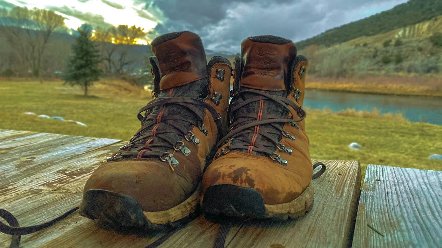 Danner Mountain 600 Insulated after a long day on the river. 