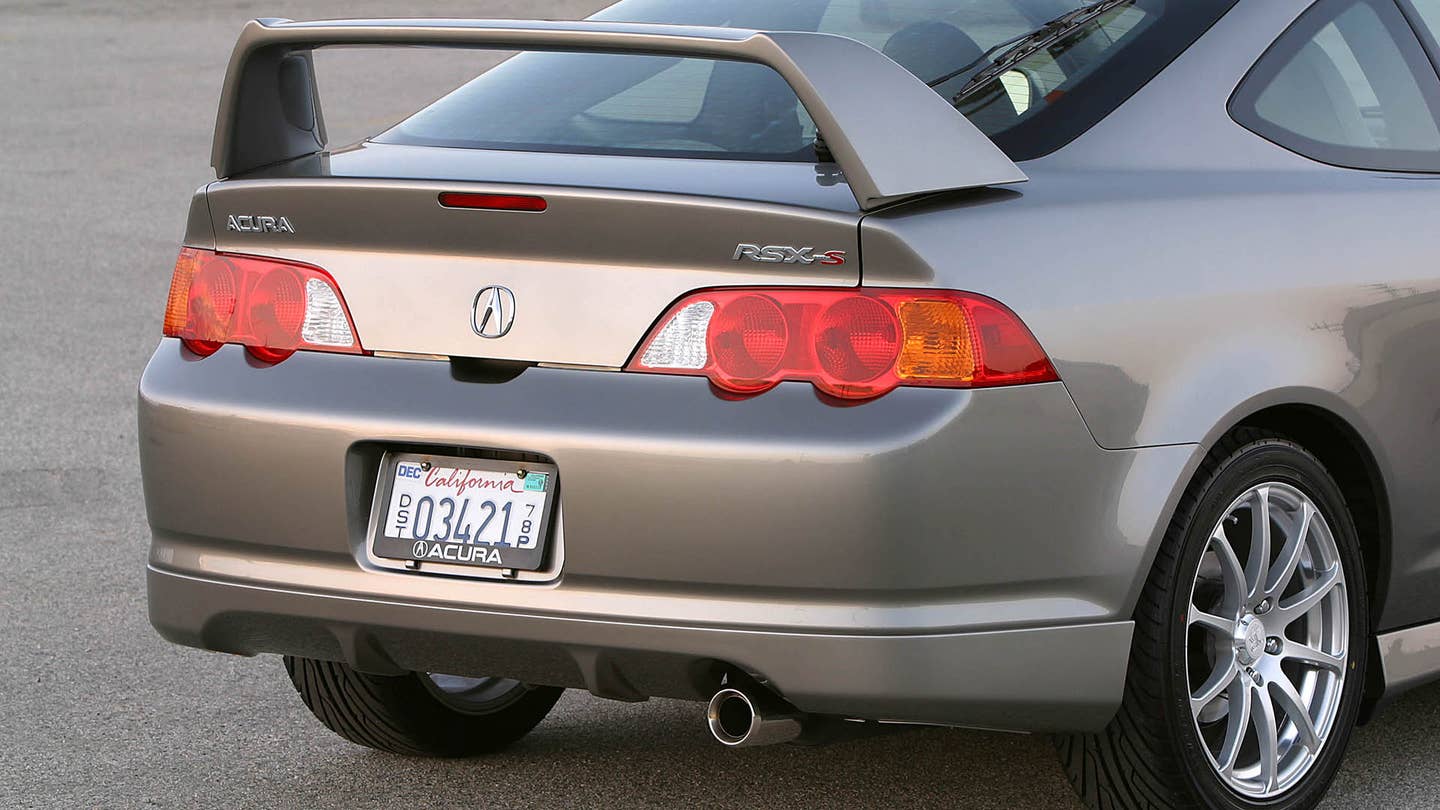 The rear end on the 2002 Acura RSX Type S Performance Package.