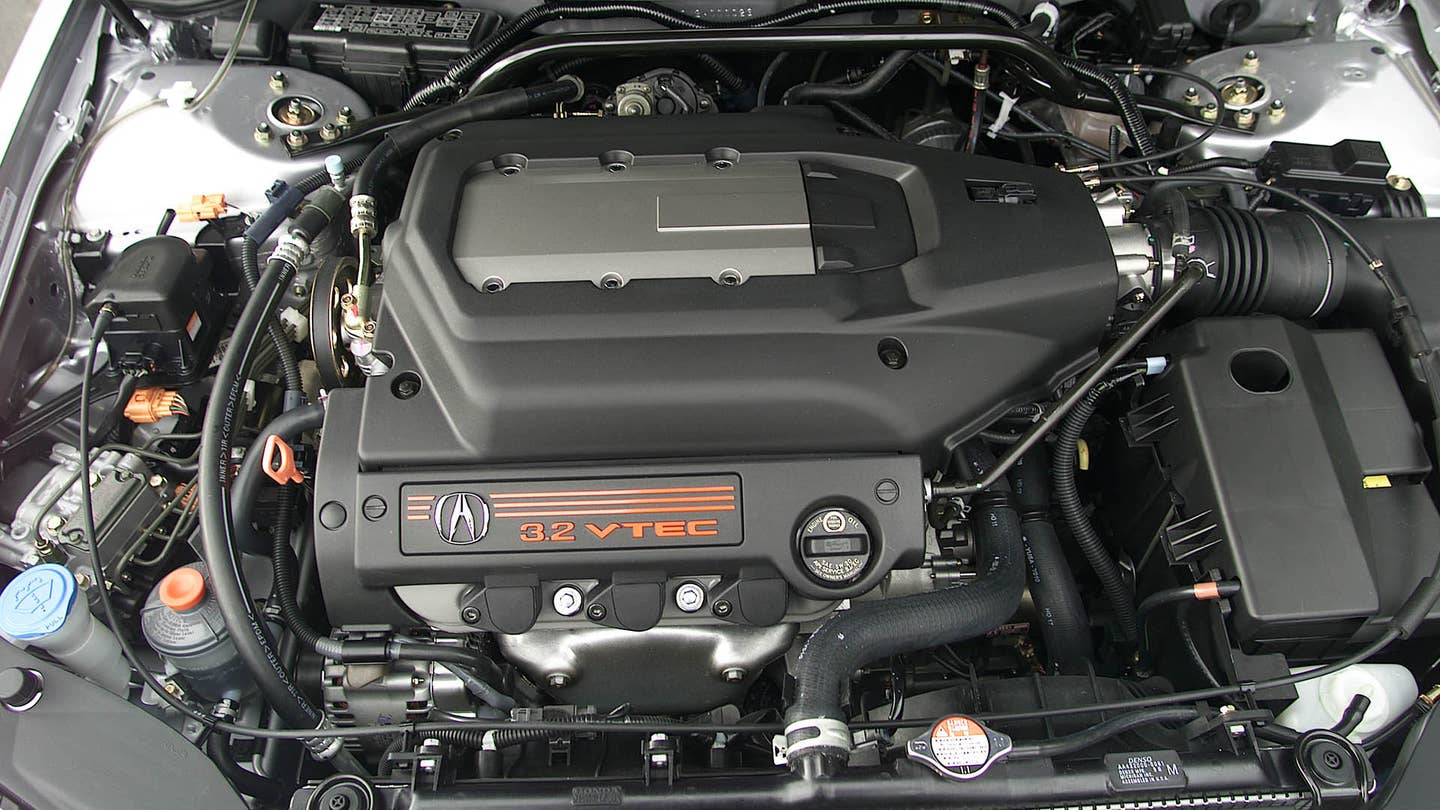 The engine of the 2002-2003 3.2 TL Type S.