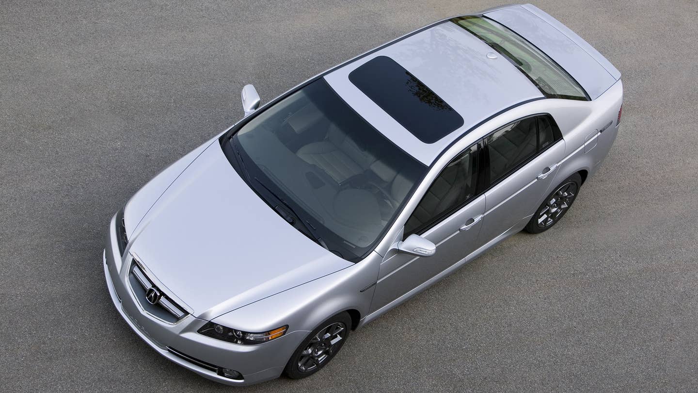The overhead view of the 2007-2008 Acura TL Type S.