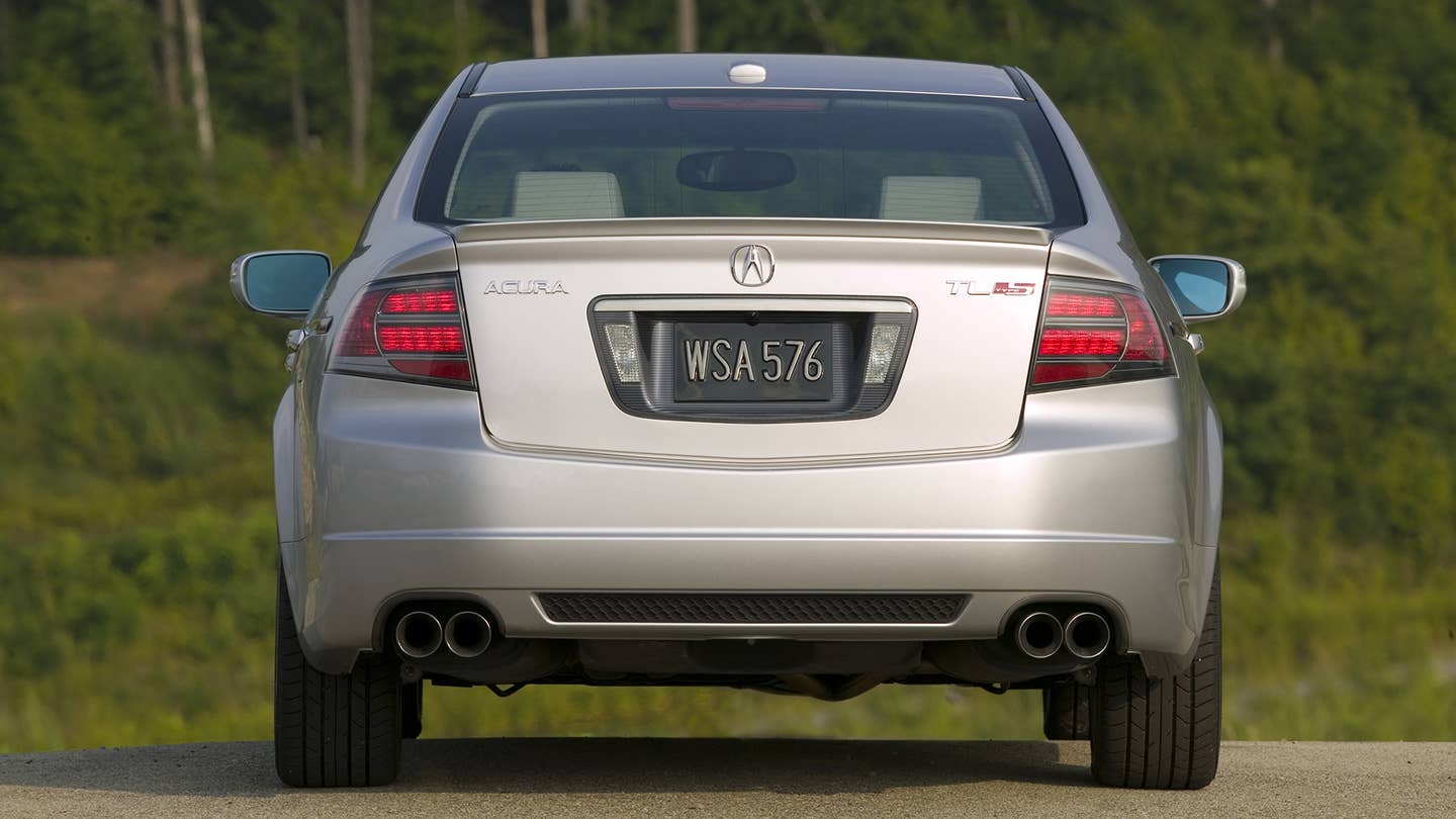 The rear end of the 2007-2008 TL Type S. 