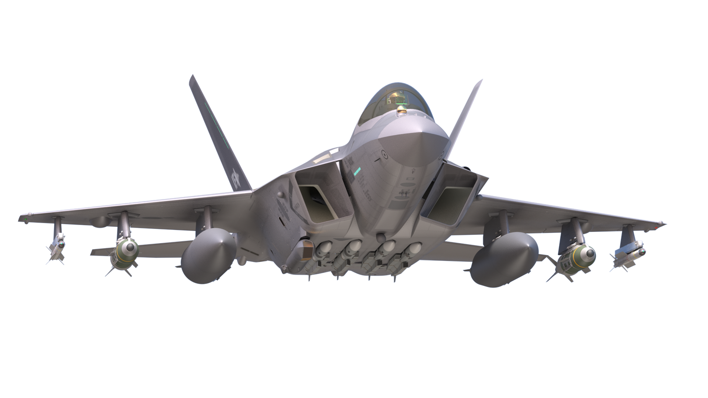 <em>Concept artwork of the KF-X, now the KF-21, armed with MBDA missiles and JDAMS (MBDA)</em>