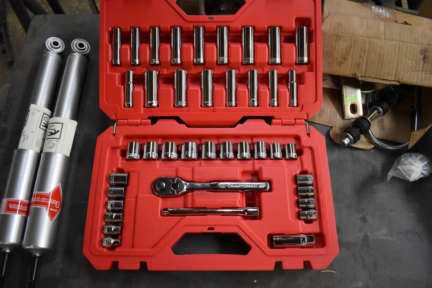 A close up of Craftsman 40-Piece Mechanic’s Tool Set