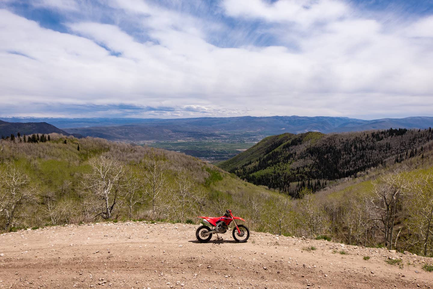 At the top of the mountain with the CRF450RX.