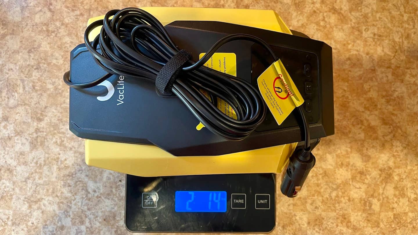 VacLife Air Compressor Tire Inflator size and weight