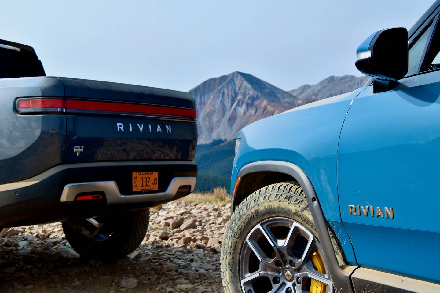 2022 Rivian R1T Launch Editions in the Rocky Mountains