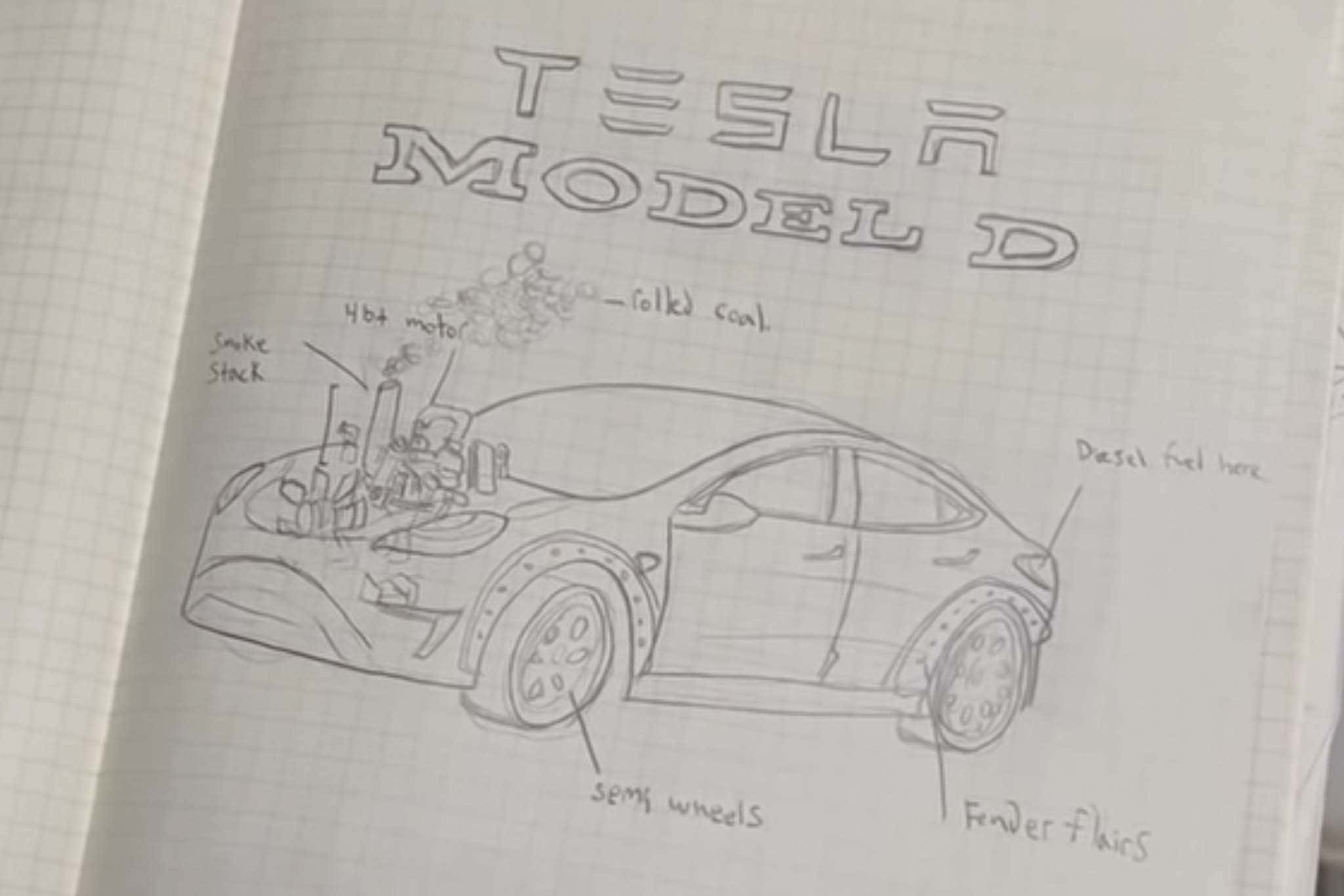 cummins sel swapped tesla model 3 is gonna make a lot of people mad