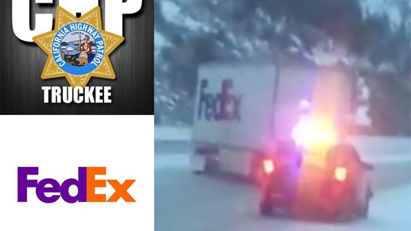 FedEx Driver Navigates Icy California Highway With Style