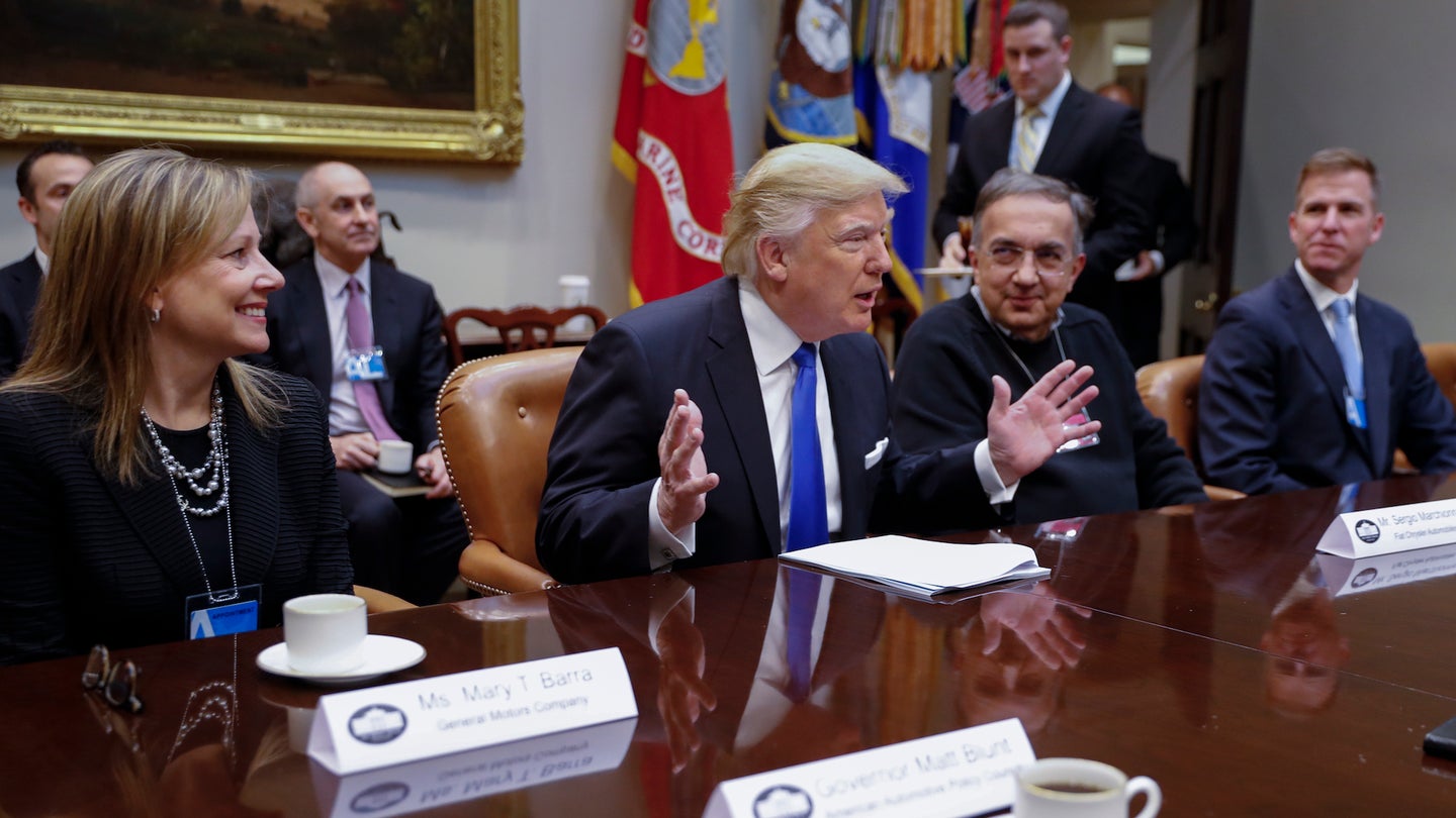 President Trump Talks Jobs With Heads of Ford, General Motors, and Fiat Chrysler