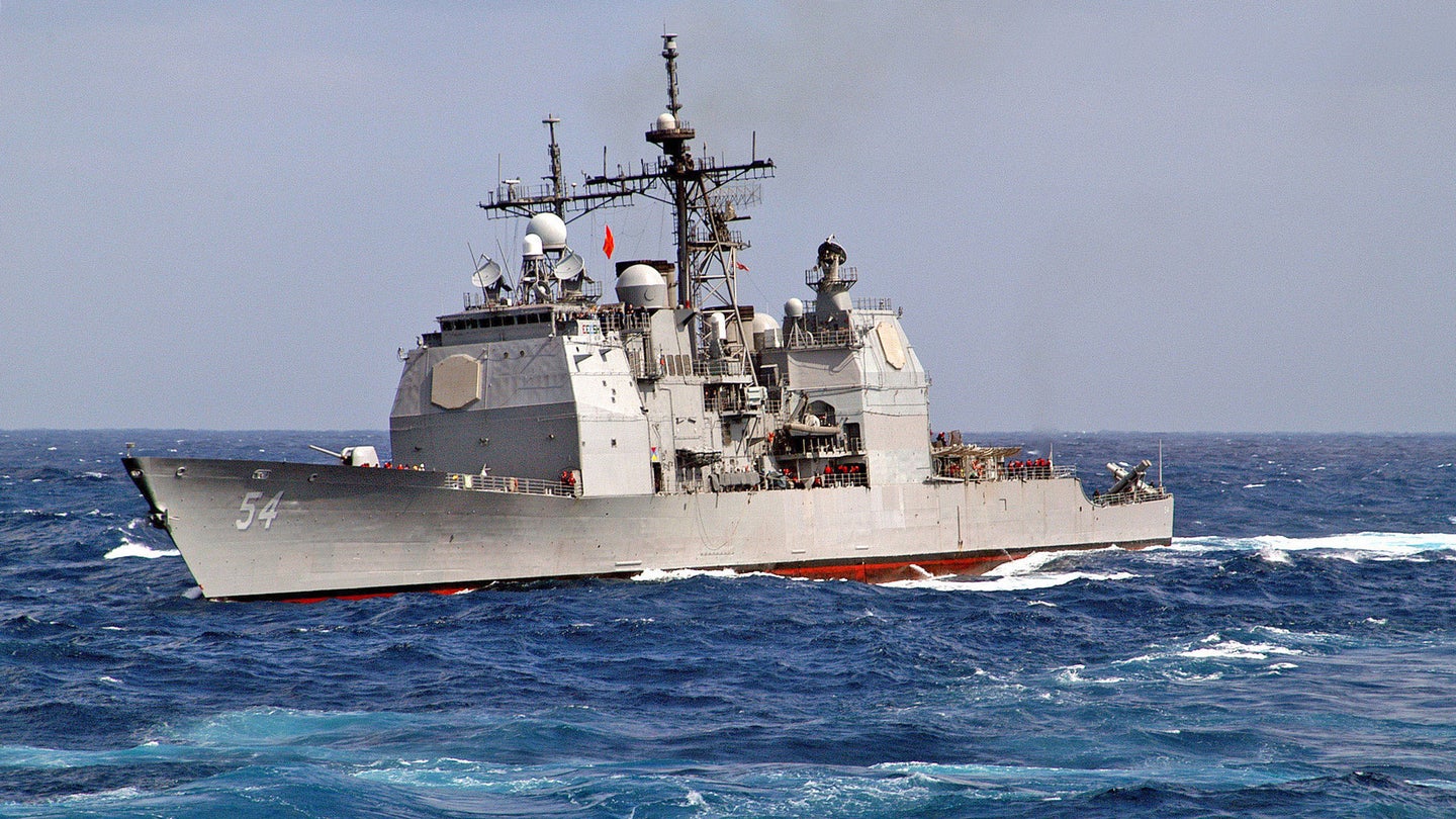 US Navy Cruiser Runs Aground In Tokyo Bay