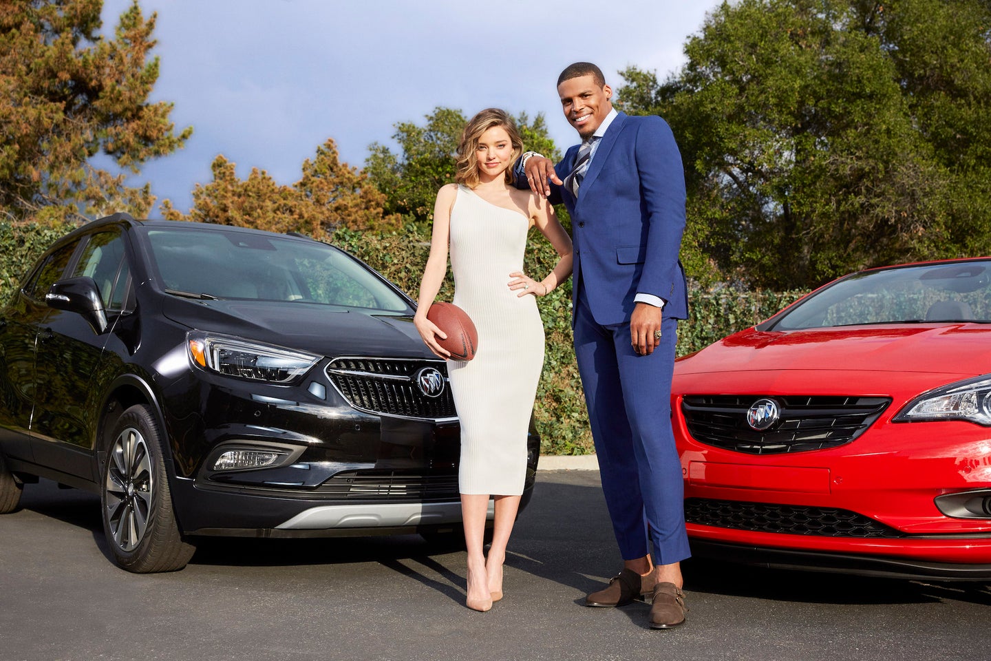 Buick&#8217;s Super Bowl Ad Puts Miranda Kerr and Cam Newton to Good Use